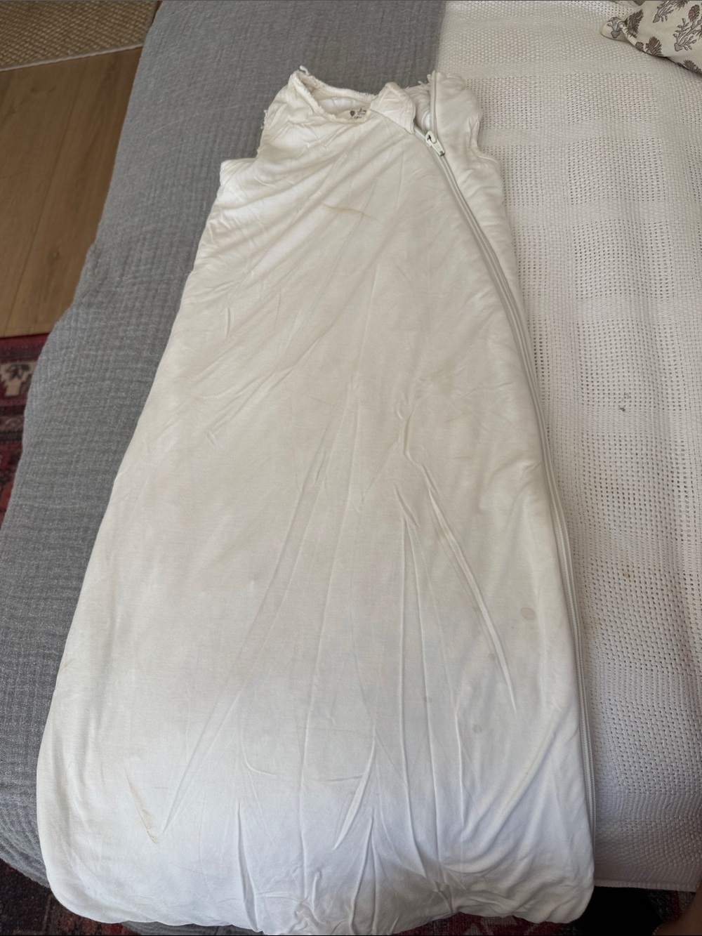 Kyte BABY Cream Sleeveless Zip Front Sleep Sack